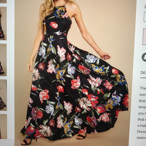Floral Maxi Dress - Picture 1 of 6